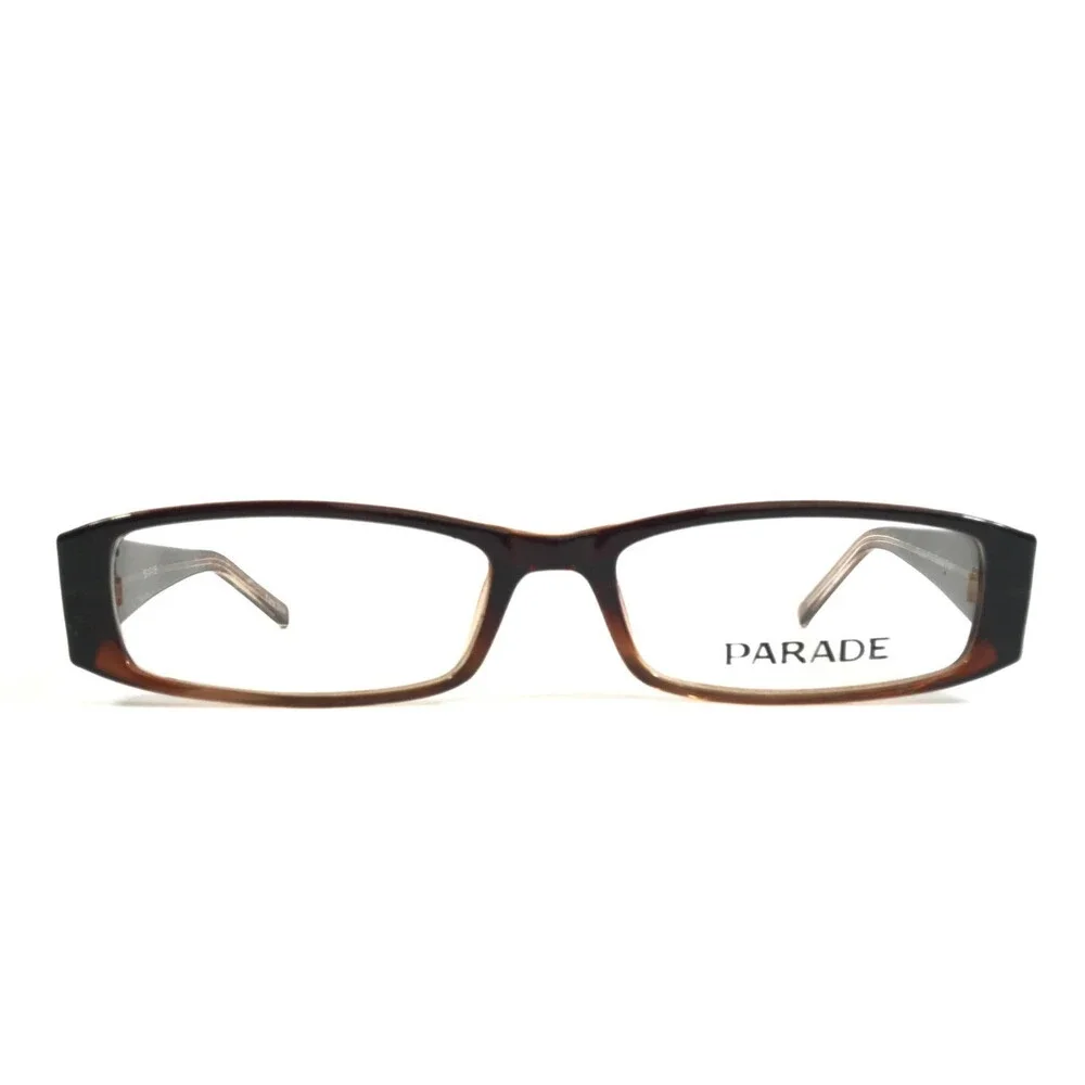 Parade Eyeglasses Frames 1705 Brown Fade Rectangle Full Rim 53-17-135